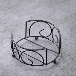 TEMU Versatile Metal Coaster Holder - Sleek Tray For Round & Square Coasters, Space-saving Design, Perfect Gift Idea