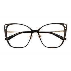 Female s horn Black Metal Prescription eyeglasses - Eyebuydirect s Truly
