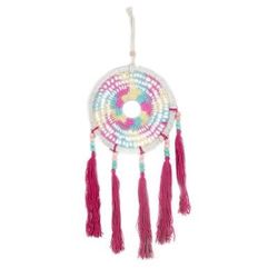 'Crocheted Mandala-Inspired Colorful Cotton Wall Hanging'