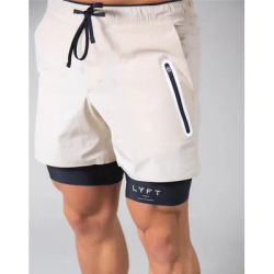Running Training Men's Sports Shorts Double-layer Anti-glare Quick-drying Fitness Shorts