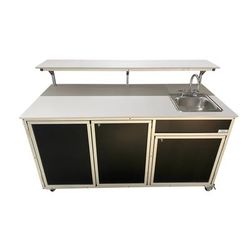 Monsam Enterprises FSC-02 66" Food Cart w/ 5 1/2"D Sink & Serving Shelf, Specify