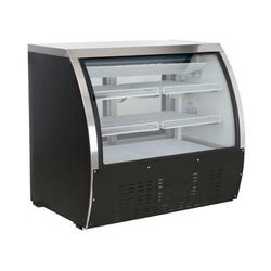 U-Star USDC-48 48" Full Service Deli Case w/ Curved Glass - 3 Levels, 115v, Black