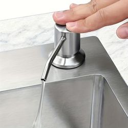 TEMU 1pc, Built-in Soap Dispenser Kit For Kitchen Sink, Kitchen Sink Soap Dispenser, Kitchen Washbasin Soap Dispenser Bottle Capacity 11.15oz, Pump Head, Kitchen Bathroom Accessories