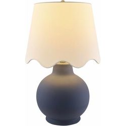 Ranshofen 23"H x 14"W x 14"D Traditional Blue/White/Metallic Gold/Translucent Table Lamp - Boutique Rugs