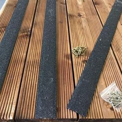 TEMU Non Slip Decking Strips - 1200mm Anti Slip Decking Strips Stop Slipping Grp