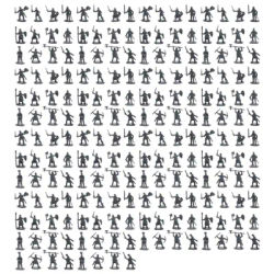 1:72 200/Set Plastic Ancient Soldier Figures Toy Archaic Soldiers Men Swordsman Action Figure DIY War Scene Toys Grey
