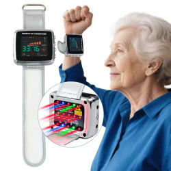 650nm 15 Laser Laser Therapy Wrist Watch LLLT Diabetes Hypertension Cholesterol Treatment Laser Rhinitis Sinusitis Physiotherapy