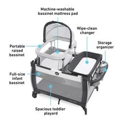 Graco Pack 'n Play Day2Dream Travel Bassinet Playard - Rainier