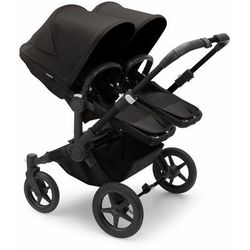 Bugaboo Donkey 5 + Turtle One Mineral Twin Travel System Bundle - Black / Washed Black / Black