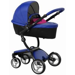 Mima Xari Complete Stroller, Black - Royal Blue / Magenta