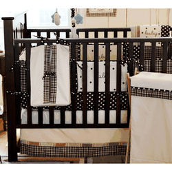 My Baby Sam Mad About Plaid Blue in Blue 3 Piece Crib Bedding Set