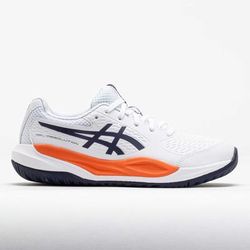 ASICS GEL-Resolution X Junior White/Greyish Purple Junior Tennis Shoes