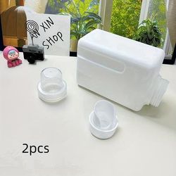 TEMU 2-pack Plastic Dispenser Bottles For Liquid Soap And Detergent, Unscented, With Vertical Handle, Large Capacity Container For Laundry Supplies