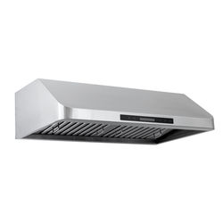 PLJW 120 Under Cabinet Range Hood in Stainless Steel, Quiet Operation and Convertible to Ductless / 36 inches wide