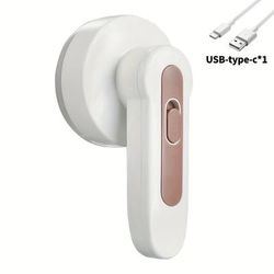 TEMU Usb Rechargeable Fabric Shaver With Cleaning Brush - Portable Lint Remover For Clothes, Furniture & Carpets - Includes Usb Cable