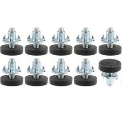 TEMU 10 Sets Of Adjustable Furniture Legs - Stainless Steel Non-slip Base, Suitable For Tables, Chairs, Cabinets And Sofas - Multi-functional Leveling Feet For Indoor And Outdoor Use