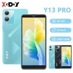 Xgody Y13Pro 6.0" Smartphone Android 9 Mobile Phones 16Gb 4g Network Dual Sim Quad Core 3000Mah 5+5Mp Cellphones Wifi Bt Face Id
