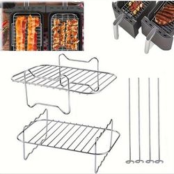 TEMU Air Fryer Grill Stainless Steel Double Layer Rack