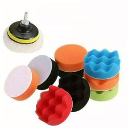 TEMU 12pcs 3 Inch Car Sponge Polishing Pad Buffing Kit For Auto Polisher With Drill Adapter