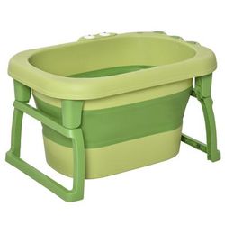 TEMU Baby Bathtub For 0-6 Years Collapsible Non-slip Portable With Stool Seat For Newborns Infants Toddlers Kids