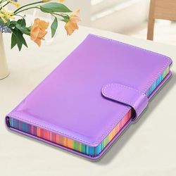 TEMU Minimalist A5 Notebook With Rainbow Stripes - 360 Pages, Waterproof, Personalized, English Text - Business Or University