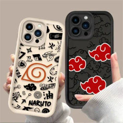 Anime N-NARUTOS Silicone Case For iPhone 16 15 14 13 12 11 Pro Max X XS X S Max XR SE 2020 7 8 Plus