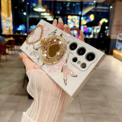 3D Diamond Plating Magnetic Case For Samsung Galaxy S25 Plus S22 S23 S24 Ultra With Removable Metal