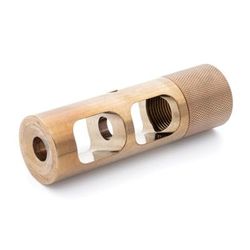 Delta V Xenos Muzzle Brake 5.56x45mm NATO/.223 Remington/6mm Creedmoor 1/2x28 Raw Bronze XB-001-A