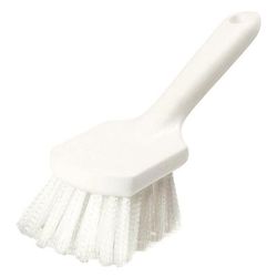 Carlisle 4054500 8" Utility Kitchen Brush - Angled, Poly, White, 1-5/8" Polyester Bristles