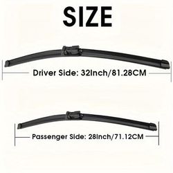 "TEMU Wiper Blades For Peugeot Vehicles, Including Models 3008 And 5008 With Sizes 32" And 28", As Well As 308 And 408 With Sizes 30" And 26", Specifically For The Front Windshield."