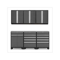 NewAge Garage Cabinets PRO Grey 7-Piece Garage Cabinet Set with Stainless Steel Top