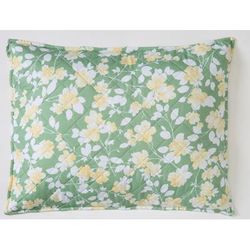 Scallop Sham by BrylaneHome in Sage Blossom Vine (Size KING)