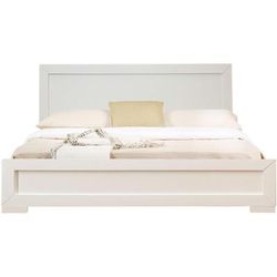 Trent Wooden Platform Bed in Walnut, Queen by Camden Isle in White (Size QUEEN)