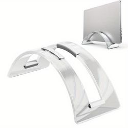 TEMU Acrylic Laptop Stand | Clear Material | Sleek, Space-saving Design With Metal Clamp | Portable Desk Mount For Notebooks & Tablets | Modern Minimalist Style | Ideal For Home And Office Use