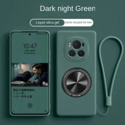 for Magsafe Magnetic Holder cases For Honor Magic 5 7 4 6 Pro Case Liquid TPU Protective Back Cover For Honor Magic6 Pro Чехол