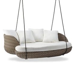 Malia Hanging Daybed Replacement Cushions - Standard, Rain Cobalt - Frontgate