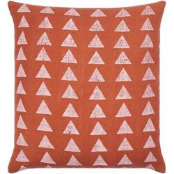 Surallah 18" Square Pillow plush Cotton Dusty Pink/Rust/Brick Red/Rust Lumbar Pillow - Boutique Rugs