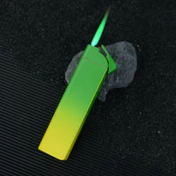 Mini allume-cigare coupe-vent, Jet vert, torche à flamme, gonflable, gaz Butane, accessoires pour fumer, briquet de poche