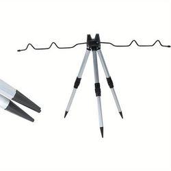 TEMU Portable Fishing Rods Tripod Stand Hold 5pcs Fishing Rod Sea For Sea Beach Shore Pier Tackle Telescopic