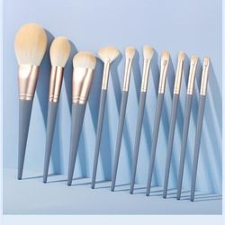TEMU 10pcs Makeup Brushes Portable Makeup Brushes Super Soft Loose Powder Eye Shadow Blush Brushes Makeup Tool Set