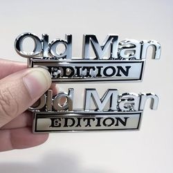 "TEMU 2pcs "old For Man Edition" 3d Emblem Sticker Badge, Funny Decals For Car, Truck, Suv, Motorcycle - Fit, Plastic Door And Fender Replacement Decoration, Car Stickers Decals"