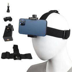 TEMU Head-mounted Mobile Phone Holder For First-person Capture And Outdoor Live Broadcasting, Suitable For Videos