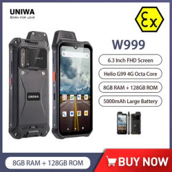 UNIWA W999 Helio G99 Rugged Waterproof Walkie Talkie 8GB+128GB 6.3 Inch FHD 5000mAh Smartphone Andriod 13 NFC Cell Phones ATEX
