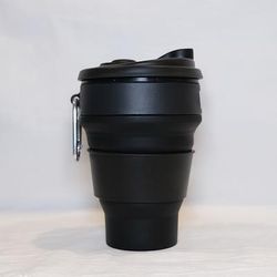 TEMU 350ml Collapsible Silicone Cup With Lid - Portable, Shatterproof, Bpa-free, Microwaveable - Ideal For Coffee, Tea, Beverages - Suitable As Valentine's, Easter, Day, Gifts