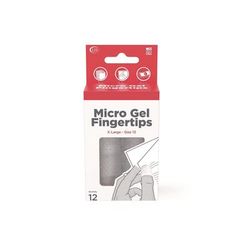 LEE Micro-Gel Fingertips, Size 13, X-Large, Clear, 12/Pack (LEE41090)