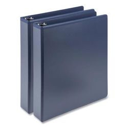 Samsill U69541 Earth's Choice Plant-Based BOHO D-Ring View Binders, 1.5" Capacity, 11 x 8.5, Indigo, 2/Pack - Pack of 2 SAMU69541