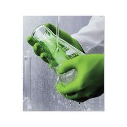 Showa 7705PFT Disposable Nitrile Gloves, Powder Free, 4 mil, Large, Fluorescent Green (845-7705PFTL)