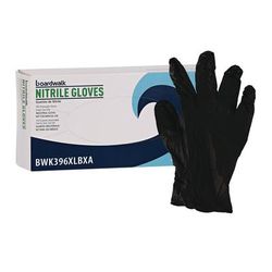 Boardwalk 396XLBXA Disposable General-Purpose Powder-Free Nitrile Gloves, X-Large, Black, 4.4 mil, 100/Box - Box of 100 BWK396XLBXA