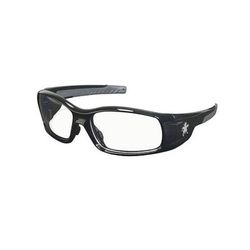 MCR Safety Swagger Safety Glasses, Clear Lens, Duramass Hard Coat, Black Frame (135-SR110)