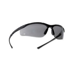 Bolle Contour Series Safety Glasses, Smoke Lens, Anti-Fog, Anti-Scratch, Black Frame (286-40045)
